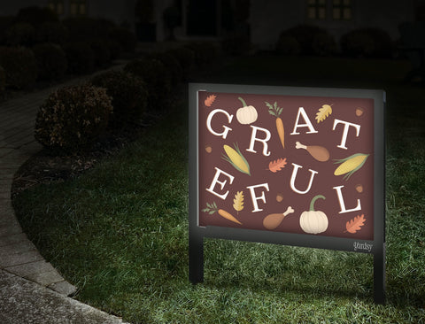Grateful Yard Sign Walkway