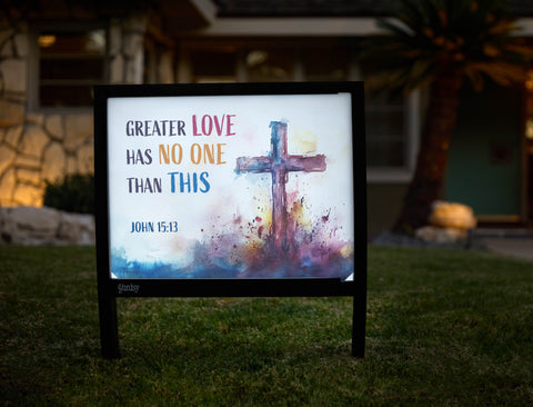 Greater Love Yardsy Sign - Hero