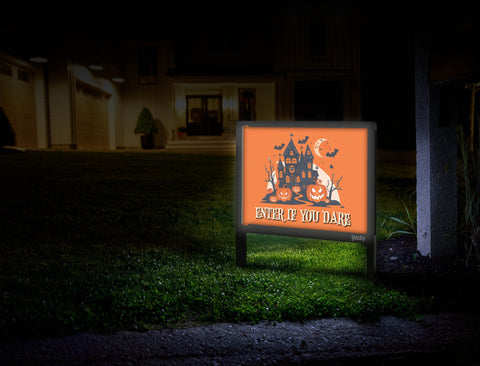 Halloween Haunted House Enter If You Dare Yard Sign Mailbox