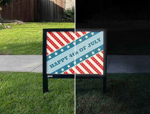 Happy 4th Of July Banner Yardsy Sign yard sign