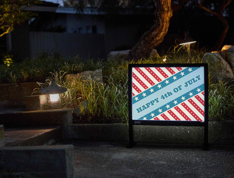 Happy 4th Of July Banner Yardsy Sign yard sign
