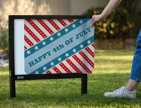 Happy 4th Of July Banner Yardsy Sign yard sign