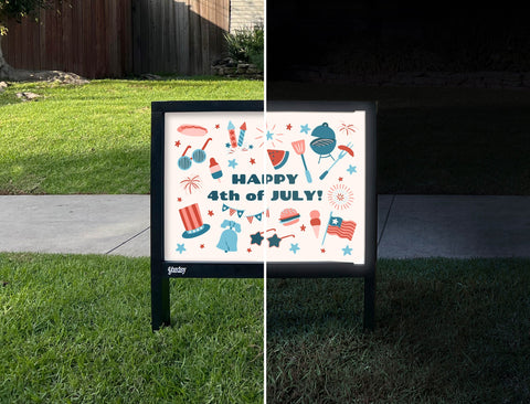 Happy 4th Of July Party Yardsy Sign yard sign