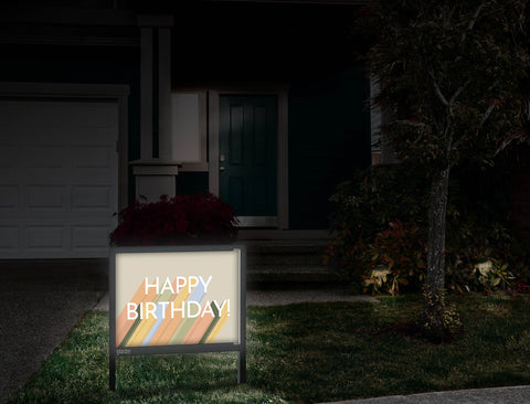 Happy Birthday Yardsy Sign Front Door