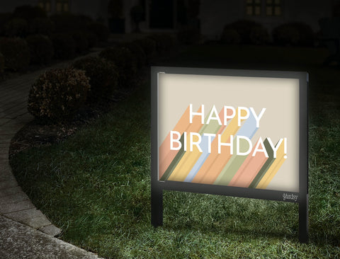 Happy Birthday Yardsy Sign Walkway