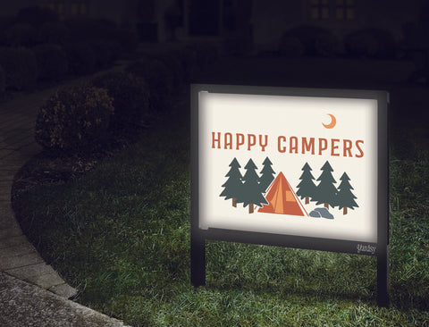 Happy Campers Yardsy Sign Walkway