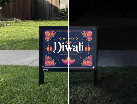 Happy Diwali Festival Of Lights Yardsy Sign yard sign