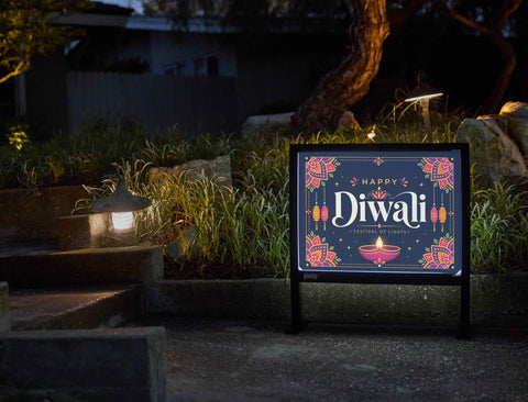 Happy Diwali Festival Of Lights Yardsy Sign yard sign