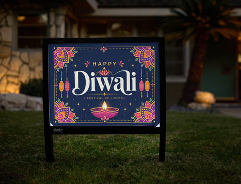 Happy Diwali Festival Of Lights Yardsy Sign yard sign