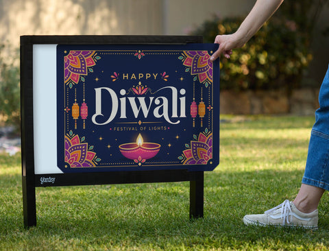 Happy Diwali Festival Of Lights Yardsy Sign yard sign