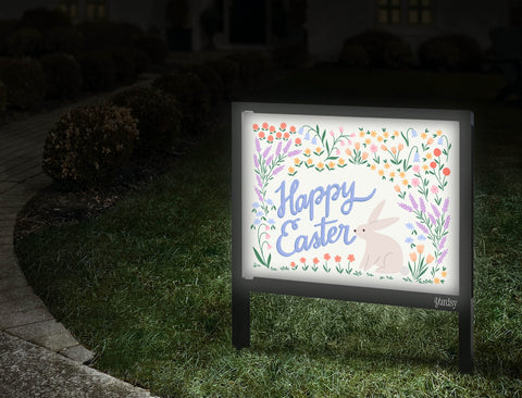 Happy Easter Bunny Yardsy Sign Walkway