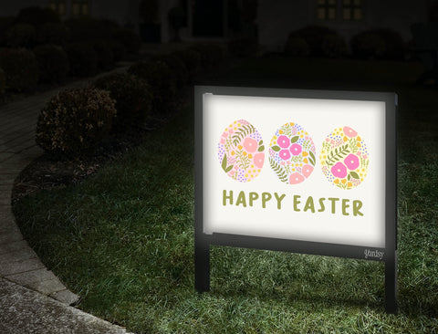 Happy Easter Eggs Yardsy Sign Walkway