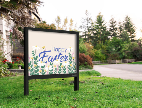 Happy Easter Floral Yardsy Sign Yard
