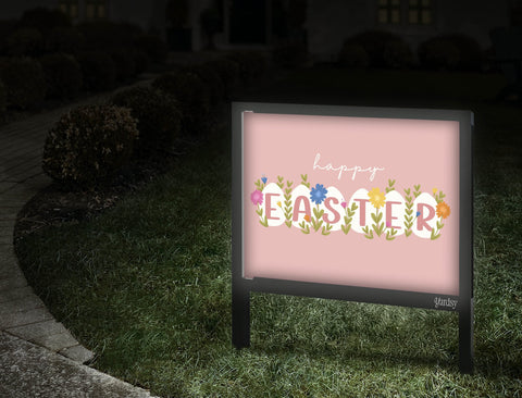 Happy Easter Garden Eggs Yardsy Sign Walkway
