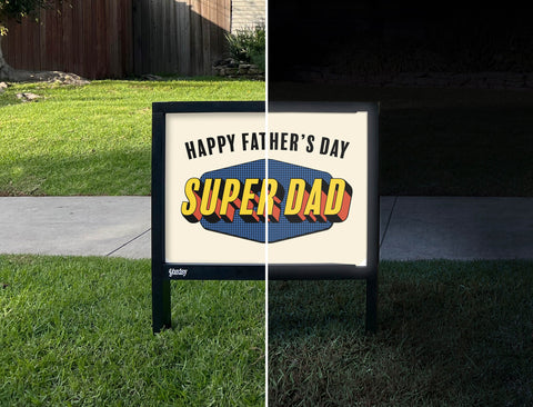 Happy Father's Day Super Dad Yarsdy Sign yard sign