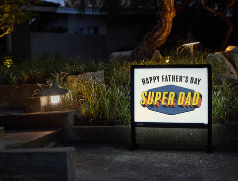 Happy Father's Day Super Dad Yarsdy Sign yard sign