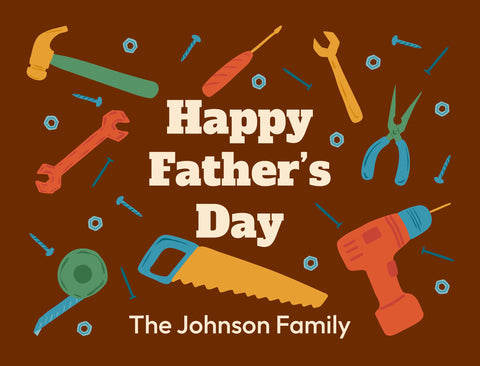 Happy Father's Day Tools Custom Yardsy Sign yard sign