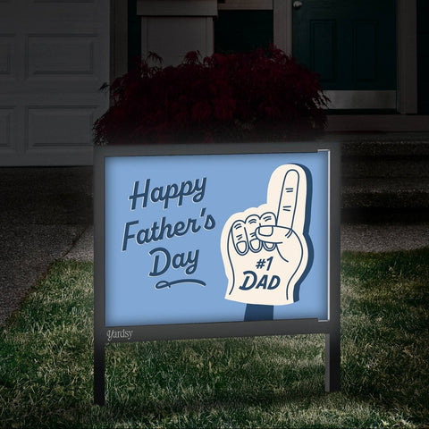 Happy Fathers Day Foam Finger Yardsy Sign Front Door.Jpg