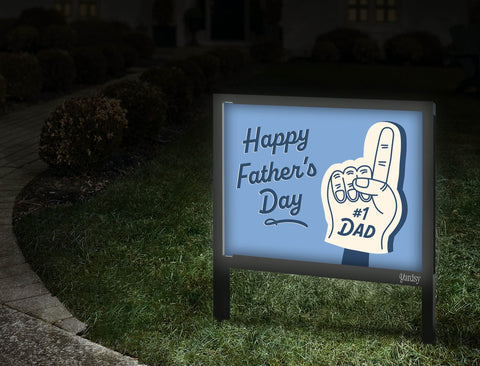 Happy Fathers Day Foam Finger Yardsy Sign Walkway
