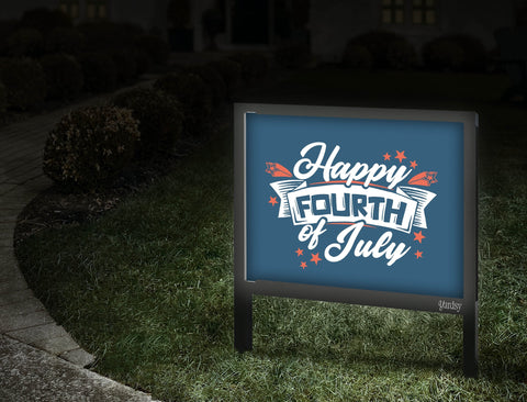Happy Fourth Of July Yardsy Sign Walkway