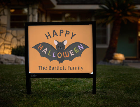 Happy Halloween Bat Custom Yardsy Sign yard sign