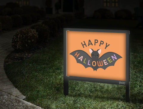 Happy Halloween Bat Yardsy Sign Walkway