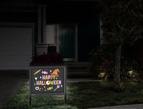 Happy Halloween Candy Yardsy Sign Front Door