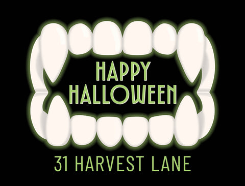 Happy Halloween Fangs Custom Yardsy Sign yard sign