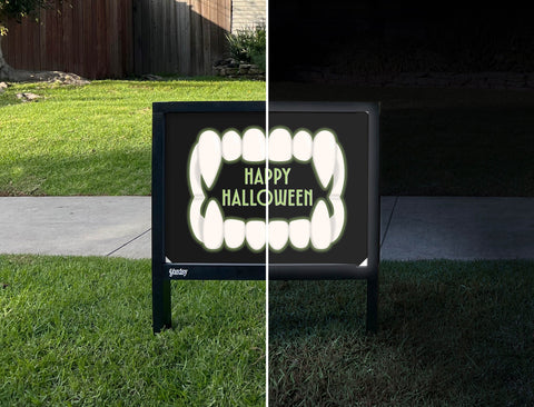 Happy Halloween Fangs Yardsy Sign yard sign