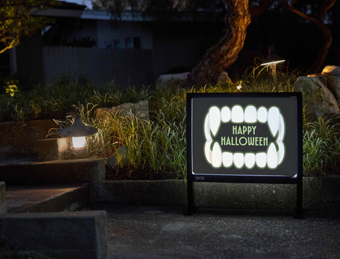 Happy Halloween Fangs Yardsy Sign yard sign