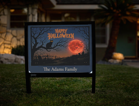 Happy Halloween Harvest Moon Custom Yardsy Sign yard sign