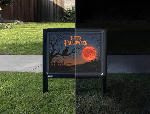 Happy Halloween Harvest Moon Yardsy Sign yard sign