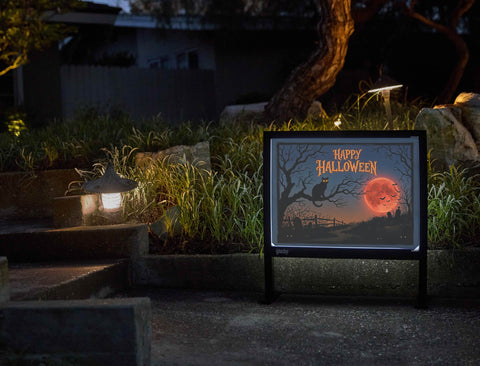 Happy Halloween Harvest Moon Yardsy Sign yard sign