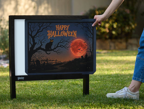 Happy Halloween Harvest Moon Yardsy Sign yard sign