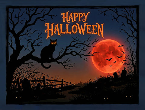 Happy Halloween Harvest Moon Yardsy Sign yard sign