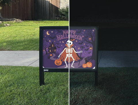Happy Halloween Skeleton Yardsy Sign yard sign