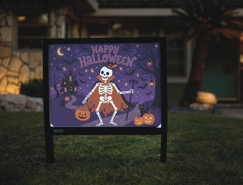 Happy Halloween Skeleton Yardsy Sign yard sign