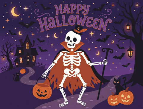 Happy Halloween Skeleton Yardsy Sign yard sign
