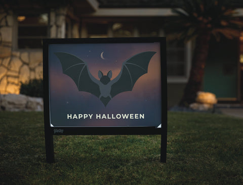 Happy Halloween Spooky Bat Yardsy Sign yard sign