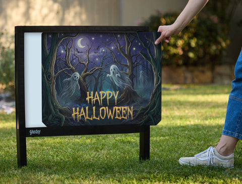 Happy Halloween Spooky Forest Yardsy Sign yard sign