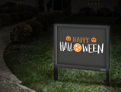 Happy Halloween Tennessee Black White Walkway