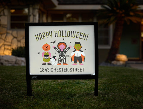 Happy Halloween Trick Or Treaters Custom Yardsy Sign yard sign