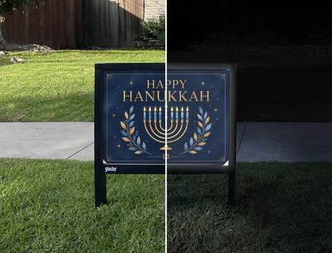 Happy Hanukkah Menorah Yardsy Sign yard sign