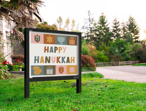 Happy Hanukkah Motifs Yardsy Sign Yard