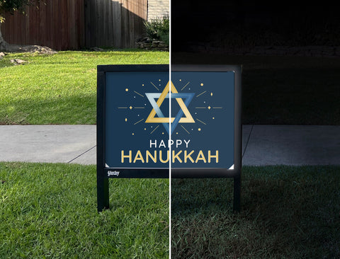 Happy Hanukkah Star Of David Yardsy Sign yard sign