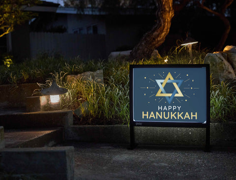 Happy Hanukkah Star Of David Yardsy Sign yard sign