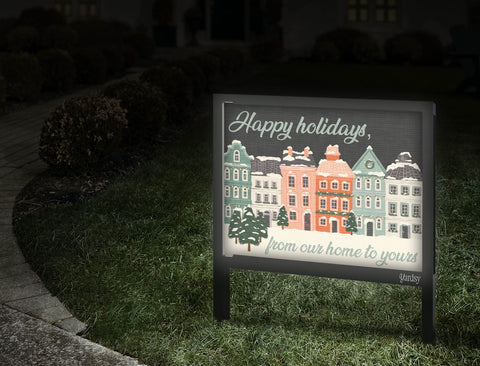Happy Holidays From Our Home To Yours Yardsy Sign Walkway.Jpg