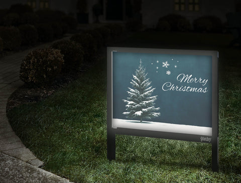 Happy Holidays Lonely Tree Walkway