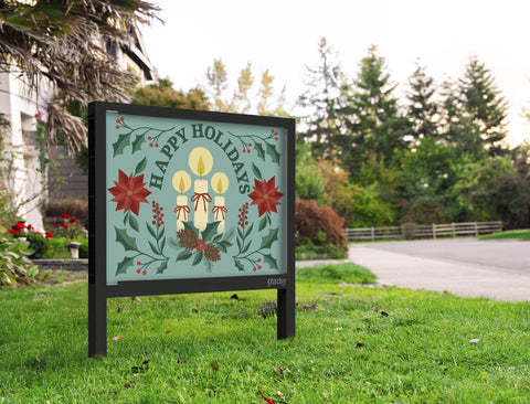 Happy Holidays Yard Sign Yard