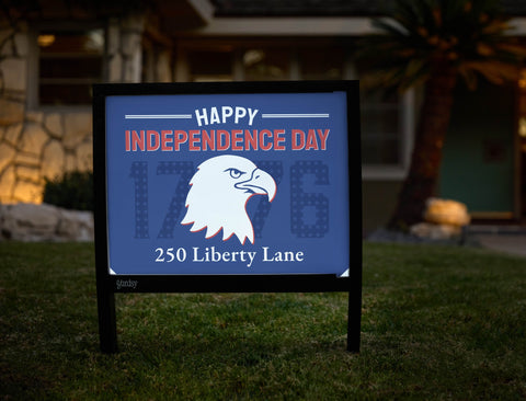 Happy Independence Day Eagle Custom Yardsy Sign yard sign